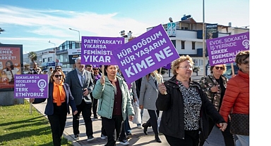 Güzelbahçe Kadına şiddete hayır dedi